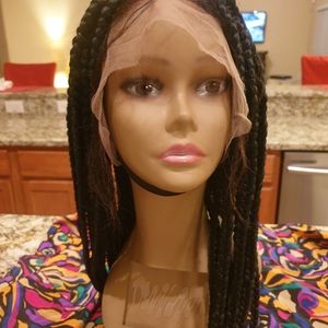 BEAUTIFUL FULL LACE  LARGE BOX BRAID WIG